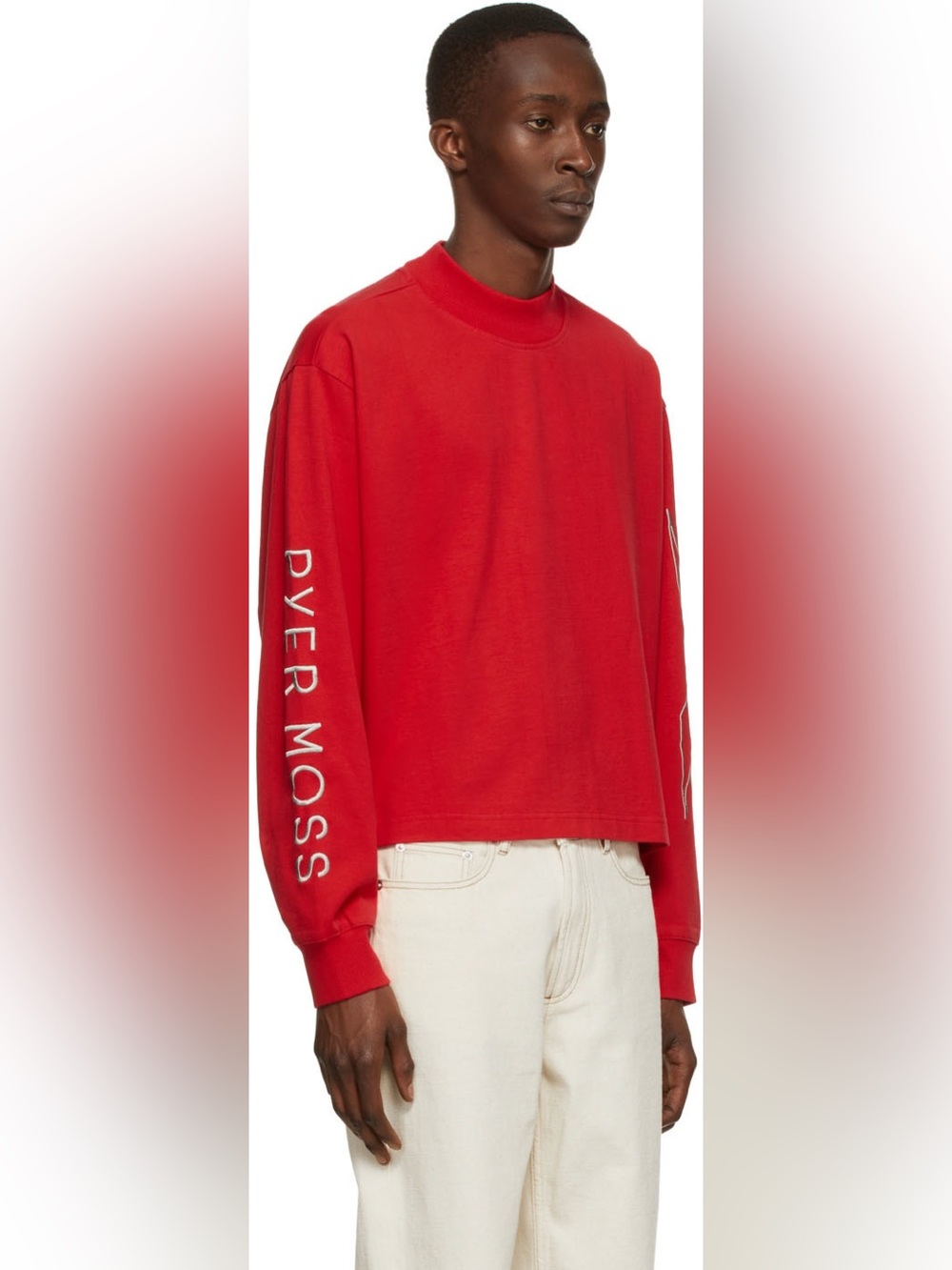 Reebok classic Pyer moss red jersey with embroidered sleeves